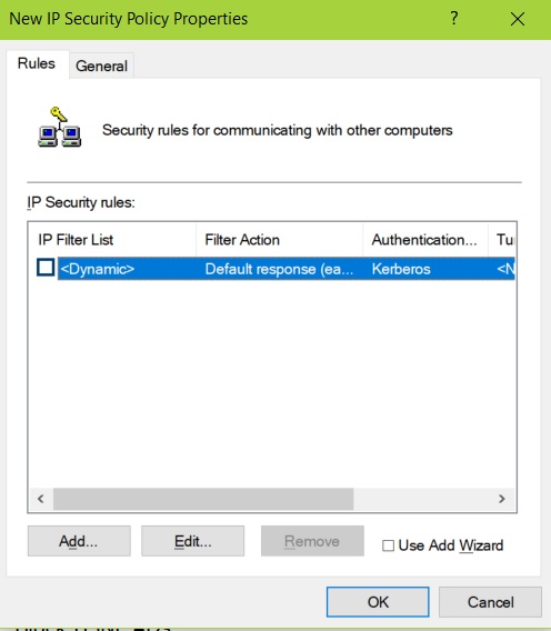 IP Security Policy Properties